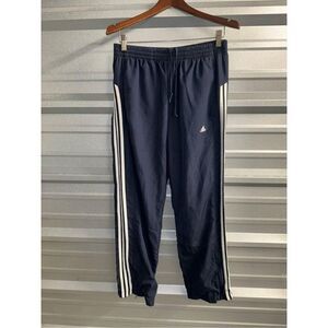 Adidas Men's Blue White Joggers Ankle Zip Track old school vintage Size XL